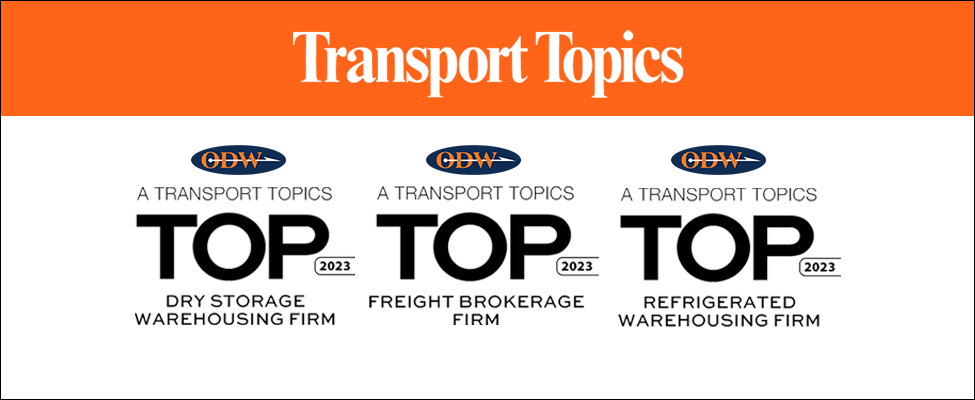 ODW Logistics Recognized as a 2023 Top Warehouse and Transportation Provider by Transport Topics